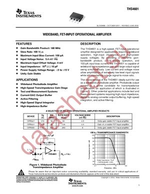 THS4601CDDAG3 datasheet  